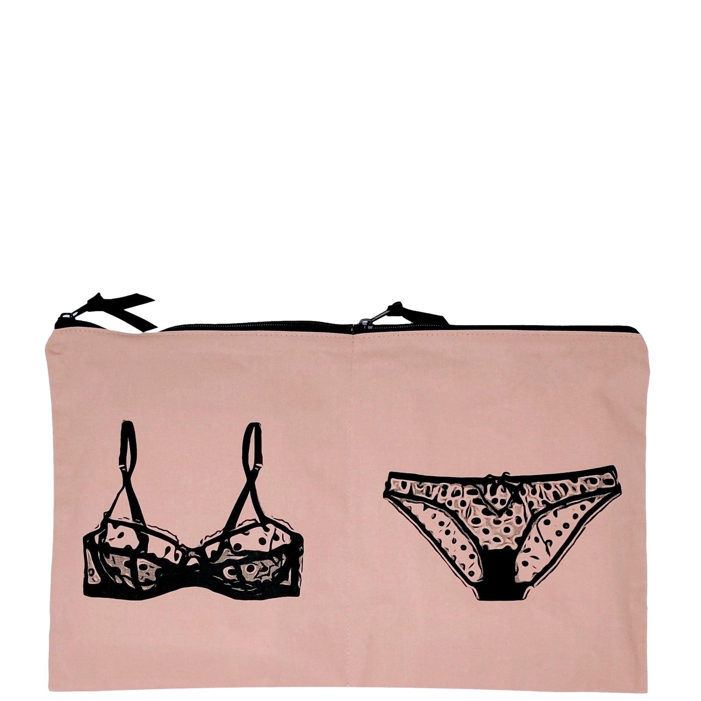 Pochette en Coton motif lingerie "Pochette Double Lingerie"